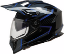 Z1R Range 2.0 Helmet Voyager Black/Blue 2XL - Versatile Dual-Sport Motorcycle Helmet with Sun Visor and Communication Compatibility