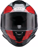 Z1R Youth Warrant 2.0 Helmet Sentinel Black/Red Small - Polycarbonate Shell with Removable Moisture-Wicking Liner