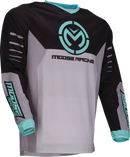MOOSE OFFROAD Qualifier® Jersey - Gray/Teal - Medium 2910-8184
