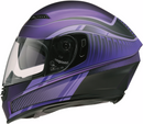 Z1R Jackal Helmet Dark Matter Purple Large – Aerodynamic Polycarbonate Shell with Drop-Down Sun Visor