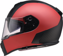 Z1R Warrant Helmet - Carbon Fiber Shell with Sun Visor and Communication Pockets - Red, Size XS