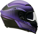 Z1R Jackal Helmet Dark Matter Purple Small - Injection-Molded Polycarbonate Shell with Sun Visor and Advanced Ventilation