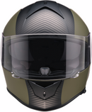 Z1R Warrant Carbon Helmet - Green, Large - Injection Molded Polycarbonate Shell with Anti-Fog Shield