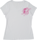 MOOSE OFFROAD Women's Flourish Script T-Shirt - White - Large 3031-4290