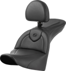 SADDLEMEN Roadsofa™ Seat - With Backrest - Plain - FL 818-33-187BR