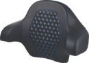 SADDLEMEN Tour Pack Backrest Pad - Honeycomb - Blue Stitching - FL '14-'24 814-07-15101