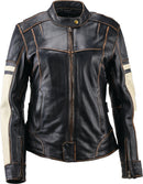 Kuryakyn Leather by River Road Dame Vintage Leather Jacket for Women - Large