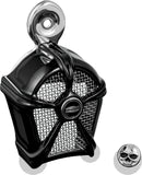 Kuryakyn Mach 2 Horn Cover Black with Chrome Mesh for Harley-Davidson Models