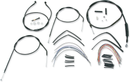 BURLY BRAND Complete Black Vinyl Handlebar Cable/Line Kit for Ape Hangers - 16" - '96-'03 Sportster B30-1001