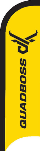 QuadBoss 11 ft Sail Flag Yellow - High-Visibility Off-Road Vehicle Flag for ATVs and UTVs