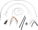 BURLY BRAND Complete Stainless Braided Handlebar Cable/Brake Line Kit - 16" Ape Hangers - '07-'10 FLST B30-1054
