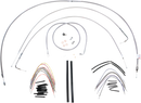 BURLY BRAND Complete Stainless Braided Handlebar Cable/Brake Line Kit - 16" Ape Hangers - '00-'06 FXST B30-1055