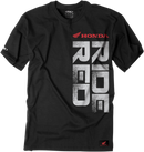 FACTORY EFFEX Honda Ride Red Vertical T-Shirt - Black - 2XL 16-88316