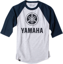 FACTORY EFFEX Yamaha Baseball T-Shirt - Navy/Heather Gray - Medium 17-87222