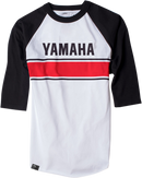FACTORY EFFEX Yamaha Vintage Baseball T-Shirt - White/Black - Large 17-87234