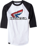 FACTORY EFFEX Vintage Honda Baseball T-Shirt - White/Black - XL 17-87336