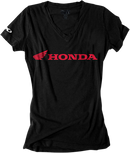 FACTORY EFFEX Women's Honda V-Neck T-Shirt - Black - Large 16-88344