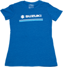 FACTORY EFFEX Women's Suzuki Stripes T-Shirt - Heather Royal Blue - Small 22-87430