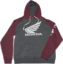 FACTORY EFFEX Honda Wing Hoodie - Charcoal/Burgundy - 2XL 22-88318