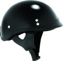 Bikers Choice Skid Lids Traditional Helmet Black XL with Visor and D-Ring Straps