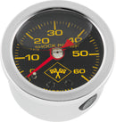Bikers Choice 0-60 PSI Oil Pressure Gauge with Stainless Steel Bezel and Liquid Filled Design