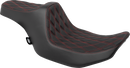 DRAG SPECIALTIES SEATS Predator III Seat - Double Diamond - Red Stitched - FLT/FLH '23-'24 4686D
