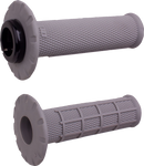 ODI Universal Lock-On Half Waffle Grips - Gray/Silver H21UHWG