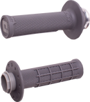 ODI Micro-X Half-Waffle v2 Lock-On Grips - Graphite/Silver H36MXH