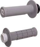 ODI Micro-X Half-Waffle v2 Lock-On Grips - Gray/Silver H36MXG