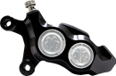 Performance Machine (PM) 0053-2957-MC Left Brake Caliper for 11.8 Inch Rotors – Black Anodized with Clear Bore Caps