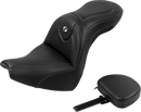 SADDLEMEN Roadsofa™ Seat - with Backrest - Carbon Fiber - FXBR/S '18-'20 818-31-185BR