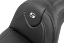 SADDLEMEN Roadsofa™ Seat - with Backrest - Carbon Fiber - FXBR/S '18-'20 818-31-185BR