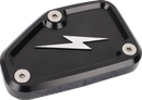 THRASHIN SUPPLY CO. Master Cylinder Cover - Brake - Front - Black/Twice-Cut TSC-3178-4