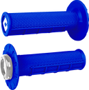 ODI Half Waffle v2.1 Lock-On Grips - ATV/MX - Bright Blue/Silver J33HWU-S