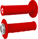 ODI Half Waffle v2.1 Lock-On Grips - ATV/MX - Bright Red/Silver J33HWR-S