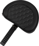 SADDLEMEN Roadsofa™ Extended Reach Seat - with Backrest - Honeycomb - Dark Gray Stitch - FLTR/FLHX '23-'24 823-07-190B2