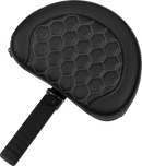 SADDLEMEN Roadsofa™ Extended Reach Seat - with Backrest - Honeycomb - Silver Stitch - FLTR/FLHX '23-'24 823-07-190B5
