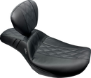 LE PERA Outcast Daddy Long Legs Seat - w/ Backrest - GT2 Inlay - FLH/FLT '23-'25 LV-987DLBRGT2