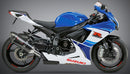 Yoshimura RS-12 ADV Alpha Slip-On Exhaust with Matte Carbon Fiber End Cap for Suzuki GSX-R Models