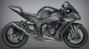 Yoshimura RS-12 ADV Exhaust Race Alpha T 3/4 Slip-On with Matte Carbon Fiber End Cap for Kawasaki Ninja ZX-10R (2016-2020)