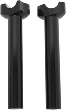 H Bar Risers 8.5" Straight Black
