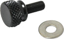 Knurled Seat Knob 1/4 28 Stepped Black