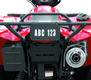 QuadBoss ATV License Plate Kit - Black