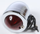 Bullet Marker Light Chrome Red Lens Dual Filament