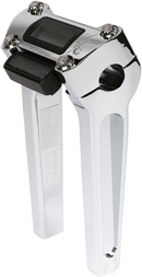 THRASHIN SUPPLY CO. Handlebar Risers - Straight - 8" - Gauge Cutout - Chrome TSC-8025-3