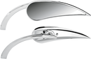 ARLEN NESS Mirror - Micro - Rad 2 - Side View - Teardrop - Chrome - Left 13-410