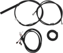 LA CHOPPERS Complete Plug-and-Play Cable Kit - Upper - 12" - 14" Handlebars - '21-'22 FLH - Black LA-8062KT3-13B