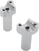 DRAG SPECIALTIES Forged Aluminum Handlebar Risers - Straight - 3-1/2" - Chrome 241001