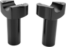 DRAG SPECIALTIES Forged Aluminum Handlebar Risers - Straight - 3-1/2" - Black 241611