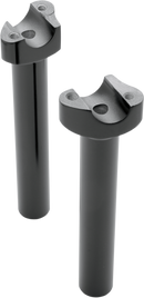 DRAG SPECIALTIES Forged Aluminum Handlebar Risers - Straight - 8" - Black 241615